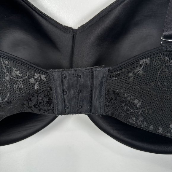 Bali 42DDD Bra Womens Black Underwire Floral Adjustable Straps Back Clasp - Picture 16 of 16